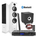 SHF80W 2.1 Home Hi-Fi Tower Speaker System with Subwoofer and AV-150BT Amplifier