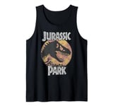 Jurassic Park Simple Logo T-Rex Silhouette Circle Tank Top