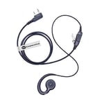 C-Shape Swivel Earpiece Police Security Headset inline PTT Mic Microphone For 2 Pin Kenwood 2 Way 3.5mm Radio.