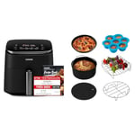 COSORI Air Fryer TurboBlaze 6L, Température Réglable 30℃-230℃, Friteuse sans Huile 10 en 1 & Accessoires de Friteuse sans Huile 5,5 Litre, Plateau à Pizza/Corbeille à Pain/Support en Métal