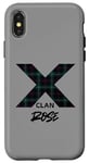 Coque pour iPhone X/XS Rose Clan Scottish Name Blason Tartan