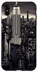 Coque pour iPhone XS Max Horizon de la ville Art urbain Scène de nuit Rétro Œuvre d'art