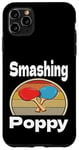 Coque pour iPhone 11 Pro Max Funny Smashing Poppy Ping Pong Lover Game Winner Retro Humour