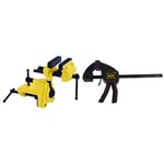 Stanley 1-83-069 etau d'Établi Sur Rotule - Ecartement 75 mm 25 kg & Fmht0-83232 Serre-Joint M 150 Gamme FatMax - Travaux De Précision - Patin De Protection Amovibles - Rainure En V