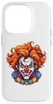 Coque pour iPhone 14 Pro Costume de clown maléfique effrayant effrayant pour Halloween