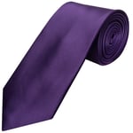 Plain Purple Satin Classic Mens Tie Regular Wedding Christening Formal Neck Tie