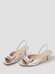 Monsoon Frida Bow Kitten Heels, Silver