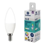 Ampoule LED connectée Myko E14 flamme 470lm=40W variation de blancs et couleurs Jacobsen blanc