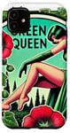 Coque pour iPhone 11 Green Queen Illustration Jardiniers