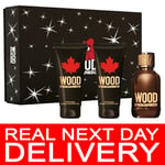 DSQUARED2 WOOD POUR HOMME EdT 100ml + 100ml + 100ml 🎁 CHRISTMAS GIFT SET 🎁