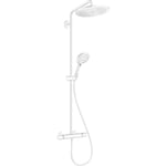 Colonne de douche thermostatique Hansgrohe Croma Select s 280 blanc mat + tablette AddStoris