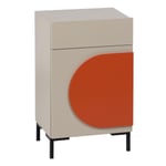 Natbord NECTO Orange Taupe Jern Træ MDF 40 x 31,2 x 66,2 cm