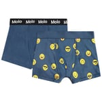 Molo 2-Pack GOTS Justin Boxershorts Calm Pixels | Blå | 122/128 cm