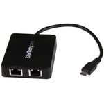 StarTech.com USB-C to Dual Gigabit Ethernet Adapter with USB 3.0 (Type-A) Port - USB Type-C Gigabit Network Adapter (US1GC301AU2R)