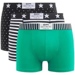 Boxers DIM  3 Boxers Homme VIBES Pois Rayures Menthe