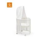 STOKKE® Sleepi™ Mini V3 vit inkl. Madrass, sänghimmel och sänghimmelstång