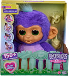 Fingerlings Care 'n’ Cuddles Interactive Baby Monkey, Sunny Purple, Toys for 3