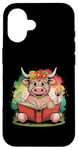 Coque pour iPhone 16 Livre de classement de la ferme Motif vache écossaise Highland