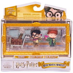 Wizarding World Potter, Micro Magical Moments Figures Set with Exclusive Harry, Ron, Hedwig & Display Case, Kids Toys for Ages 6 and up CollectibleMltPckHarryandRon, 6067432, Petit