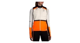 Veste thermique sans manches brooks run visible 2 0 blanc orange femme