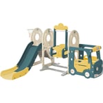 5 in 1 Indoor Outdoor Kids Playground Swing & Slide Set for 3-8 Years Kids