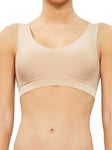 Chantelle Womens SoftStretch V-Neck Jersey Crop Top - Nude Polyamide - Size X-Small/Small