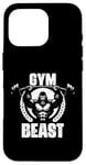 Coque pour iPhone 16 Pro Gym Beast Gorilla Haltérophilie Citation Gym Fitness