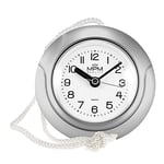 MPM Quality Horloge de Salle de Bain Design en Plastique, Mouvement à Quartz, étanche 3-5 ATM, Argent, Ø 135 mm,Convient pour et comme Horloge de Salle de Bain, Horloge de Piscine, Horloge de Cuisine
