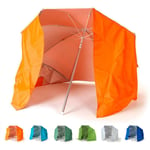 Beachline - Parasol de plage portable moto pliable léger tente 200 cm Piuma Couleur: Orange