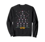 German Shorthaired Pointer Dog Santa Hat Xmas Tree Lights Sweatshirt