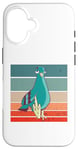 Coque pour iPhone 16 Pigeon oiseau sarcelle humoristique comique plumes