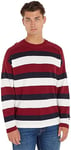 Tommy Hilfiger Homme Pull Allover Stripe sans Capuche, Multicolore (Global Stp Allover), L