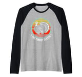 Retro Turkey Hunter Upland Hunting The Turkey Slayer Raglan Baseball Tee