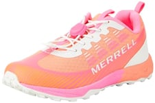 Merrell Girls Agility Peak Sneaker, Pink Orange, 4 UK