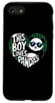 iPhone SE (2020) / 7 / 8 This Boy Loves Pandas Cute Panda Bear Valentines Day Case