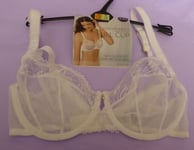 Marks & Spencer 32D new white non-padded underwired full cup bra