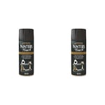 Rust-Oleum AE0040026E8 400ml Painter's Touch Spray Paint - Gloss Black (Pack of 2)