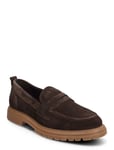 Biagil Loafer Suede Loafers Låga Skor Brown Bianco