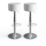 Vicco - Tabouret de bar , Blanc, 33 x 92 cm 2 pièces