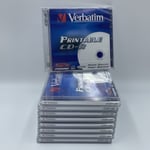 9x Verbatim CD-R 80 Minutes / 700MB/52x – Ink Jet Printable Recordable CDR - NEW