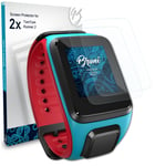 Bruni 2x Protective Film for TomTom Runner 2 Screen Protector Screen Protection