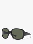 Ray-Ban RB4347 Unisex Square Sunglasses, Black/Green Classic