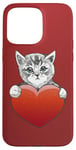 iPhone 15 Pro Max Valentine’s Day Kitten Art | Cute and Romantic Design Case