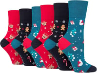 6 Pairs Gentle Grip Socks size UK 4-8