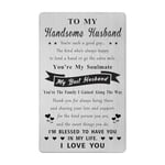 Gezxin Husband Card from Wife- Happy Birthday Husband Gifts Ideas for Him Men- Special Hubby Husband Christmas Xmas Valentines Father's Day Anniversary Presents