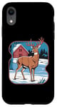 Coque pour iPhone XR Design rétro Pop-Art avec motif de cerf et vintage