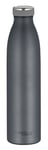 THERMOcafé by THERMOS TC Bottle Bouteille isotherme en acier inoxydable résistant aux boissons gazeuses Gris graphite mat 0,75 l 12 h chaud 24 h froid Anti-fuite Pour l'école, les déplacements et le