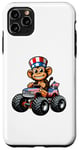 Coque pour iPhone 11 Pro Max Patriotic Monkey 4 juillet Monster Truck American