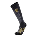 UYN Ski All Mountain Socks Men's, Anthracite Chiné/Jaune, 42-44