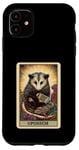 Coque pour iPhone 11 Esthetic Cottagecore The Opossum Possum Jeu de cartes Tarot